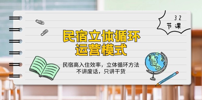 民宿 立体循环运营模式：民宿高入住效率，立体循环方法，只讲干货（32节）-吾藏分享