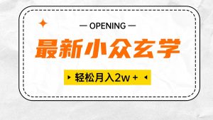 最新小众玄学项目，保底月入2W＋ 无门槛高利润，小白也能轻松掌握-吾藏分享