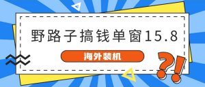 海外装机，野路子搞钱，单窗口15.8，已变现10000+-吾藏分享