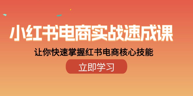 小红书电商实战速成课，让你快速掌握红书电商核心技能（28课）-吾藏分享