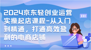 2024京东轻创业运营实操起店课程-从入门到精通，打通高效盈利的电商店铺-吾藏分享