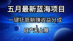 五月刚出最新蓝海项目一键托管 躺赚收益分成 日产无上限-吾藏分享