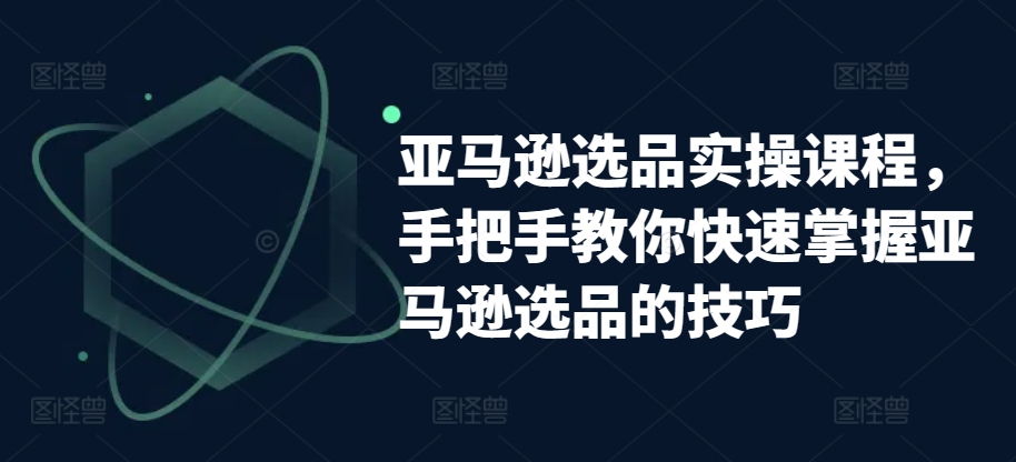 亚马逊选品实操课程，手把手教你快速掌握亚马逊选品的技巧-吾藏分享