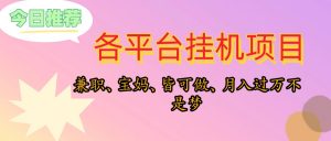 靠挂机，在家躺平轻松月入过万，适合宝爸宝妈学生党，也欢迎工作室对接-吾藏分享