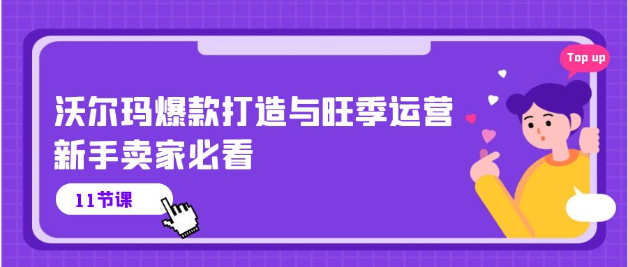 沃尔玛爆款打造与旺季运营，新手卖家必看（11节视频课）-吾藏分享