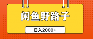 闲鱼野路子引流创业粉，日引50+单日变现四位数-吾藏分享