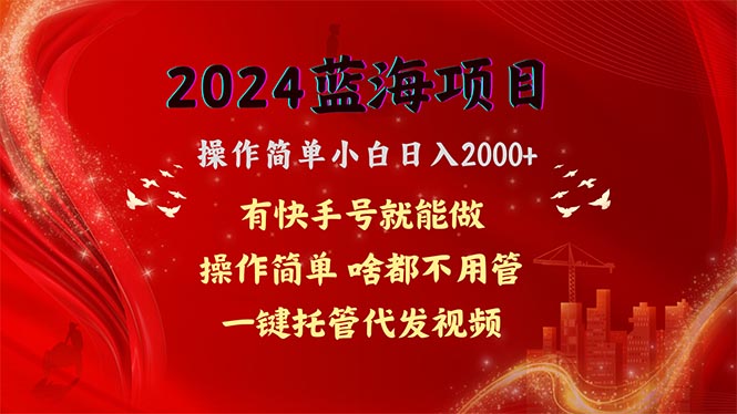 图片[1]-2024蓝海项目，网盘拉新，操作简单小白日入2000+，一键托管代发视频，…-吾藏分享