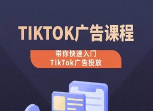 TikTok广告投放课程，从0-1实操课，带你快速入门TikTok广告投放-吾藏分享