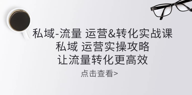 私域-流量 运营&转化实操课：私域 运营实操攻略 让流量转化更高效-吾藏分享