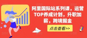 阿里国际站系列课，运营TOP养成计划，升职加薪，跨境掘金-吾藏分享