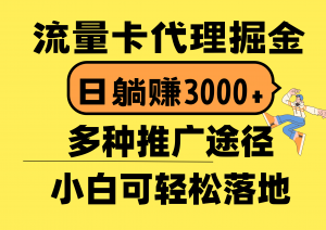 流量卡代理掘金，日躺赚3000+，首码平台变现更暴力，多种推广途径，新…-吾藏分享