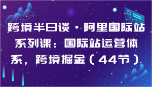 跨境半日谈·阿里国际站系列课：国际站运营体系，跨境掘金（44节）-吾藏分享