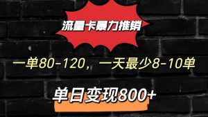 流量卡暴力推销模式一单80-170元一天至少10单，单日变现800元-吾藏分享