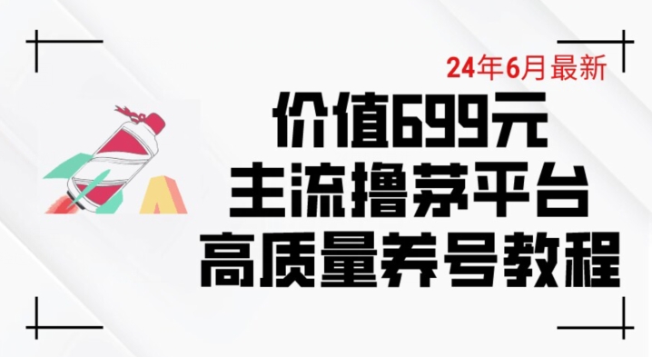 6月最新价值699的主流撸茅台平台精品养号下车攻略-吾藏分享