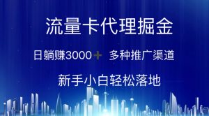 流量卡代理掘金 日躺赚3000+ 多种推广渠道 新手小白轻松落地-吾藏分享