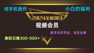 影视会员兼职日入500-800，纯手机操作当天上手当天出单 小白福利-吾藏分享