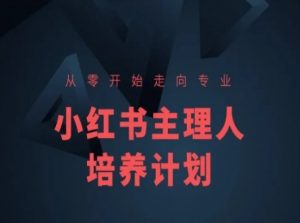 小红书课程简化版，从零开始走向专业，小红书主理人培养计划-吾藏分享