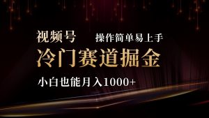 2024视频号三国冷门赛道掘金，操作简单轻松上手，小白也能月入1000+-吾藏分享