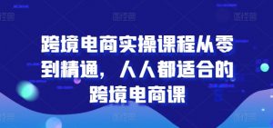 跨境电商实操课程从零到精通，人人都适合的跨境电商课-吾藏分享