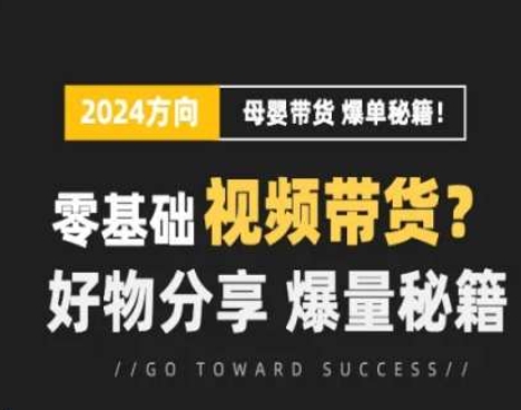 短视频母婴赛道实操流量训练营，零基础视频带货，好物分享，爆量秘籍-吾藏分享