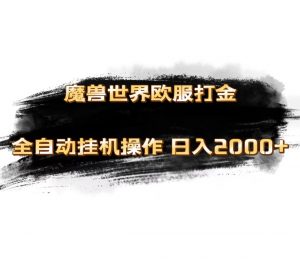 魔兽世界欧服最新玩法，单机日入1000+，矩阵操作，多开多得-吾藏分享