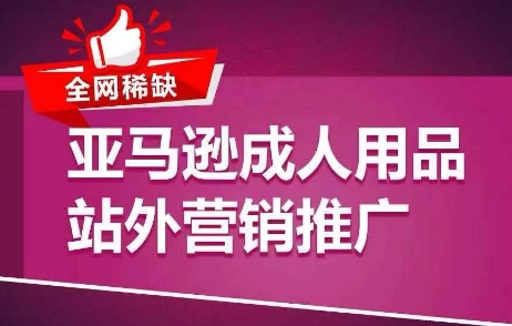 全网稀缺！亚马逊成人用品站外营销推广，​教你引爆站外流量，开启爆单模式-吾藏分享