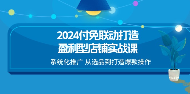 2024付免联动-打造盈利型店铺实战课，系统化推广 从选品到打造爆款操作-吾藏分享