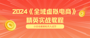 月入五位数 干就完了 适合小白的全域虚拟电商项目（无水印教程+交付手册）-吾藏分享