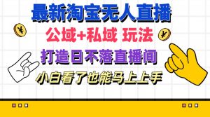 最新淘宝无人直播 公域+私域玩法打造真正的日不落直播间 小白看了也能…-吾藏分享