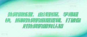 外贸训练营，由浅到深，学得超快，拆解外贸的底层逻辑，打破你对外贸的固有认知-吾藏分享