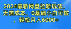 2024最新网盘拉新玩法，无需成本，0基础小白可做，轻松月入6000+-吾藏分享