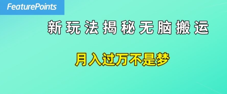 简单操作，每天50美元收入，搬运就是赚钱的秘诀-吾藏分享