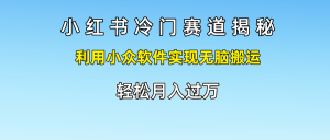 小红书冷门赛道揭秘,利用小众软件实现无脑搬运，轻松月入过万-吾藏分享