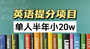 英语提分项目，100%正规项目，单人半年小 20w-吾藏分享