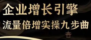 企业增长引擎流量倍增实操九步曲，一套课程帮你找到快速、简单、有效、可复制的获客+变现方式，-吾藏分享