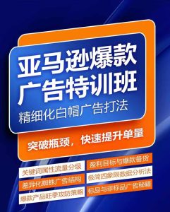 亚马逊爆款广告特训班，快速掌握亚马逊关键词库搭建方法，有效优化广告数据并提升旺季销量-吾藏分享