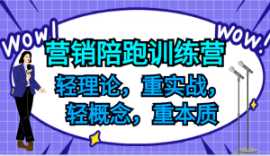 营销陪跑训练营，轻理论，重实战，轻概念，重本质，适合中小企业和初创企业的老板-吾藏分享