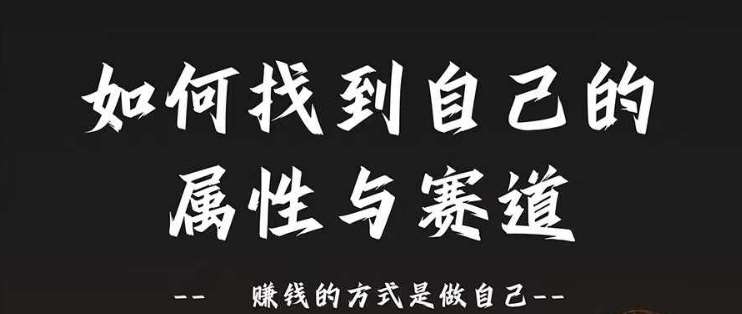 赛道和属性2.0：如何找到自己的属性与赛道，赚钱的方式是做自己-吾藏分享