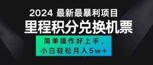 2024最新里程积分兑换机票，手机操作小白轻松月入5万+-吾藏分享