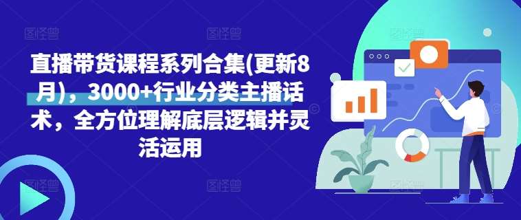 直播带货课程系列合集(更新8月)，3000+行业分类主播话术，全方位理解底层逻辑并灵活运用-吾藏分享