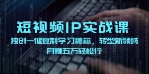 短视频IP实战课，独创一键复制学习秘籍，转战新领域，月赚五万轻松行-吾藏分享