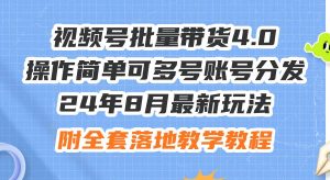 24年8月最新玩法视频号批量带货4.0，操作简单可多号账号分发，附全套落…-吾藏分享