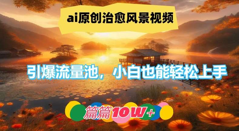 ai原创治愈风景视频，引爆流量池，小白也能轻松上手，篇篇10w+【揭秘】-吾藏分享