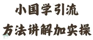 国学引流方法实操教学，日加50个精准粉【揭秘】-吾藏分享