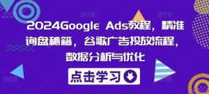 2024Google Ads教程，精准询盘秘籍，谷歌广告投放流程，数据分析与优化-吾藏分享