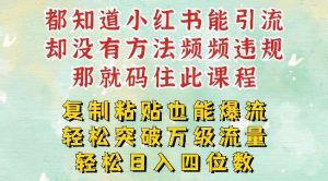 小红书靠复制粘贴一周突破万级流量池干货，以减肥为例，每天稳定引流变现四位数【揭秘】-吾藏分享