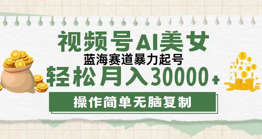 视频号AI美女跳舞，轻松月入30000+，蓝海赛道，流量池巨大，起号猛，无…-吾藏分享