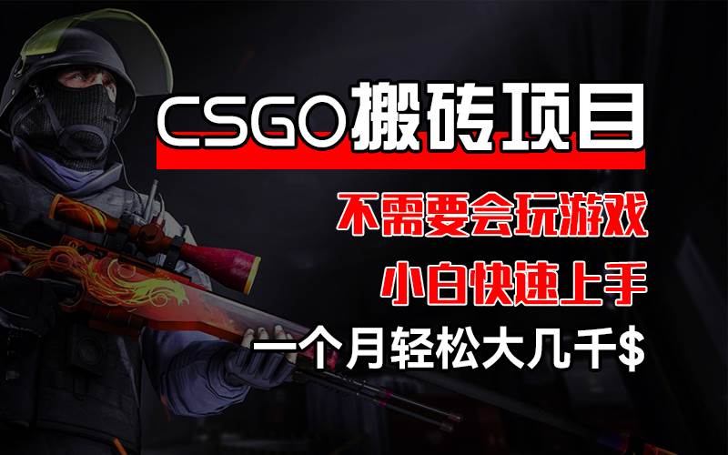 CSGO 装备搬砖项目，操作简单，不需要会玩游戏，小白也能快速上手，一…-吾藏分享