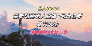 日入3000+，最新陌陌无人直播+网盘拉新暴力玩法，落地教程+素材工具-吾藏分享