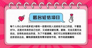 冷门小众赚钱项目，匿名短信，玩转信息差，月入五位数【揭秘】-吾藏分享